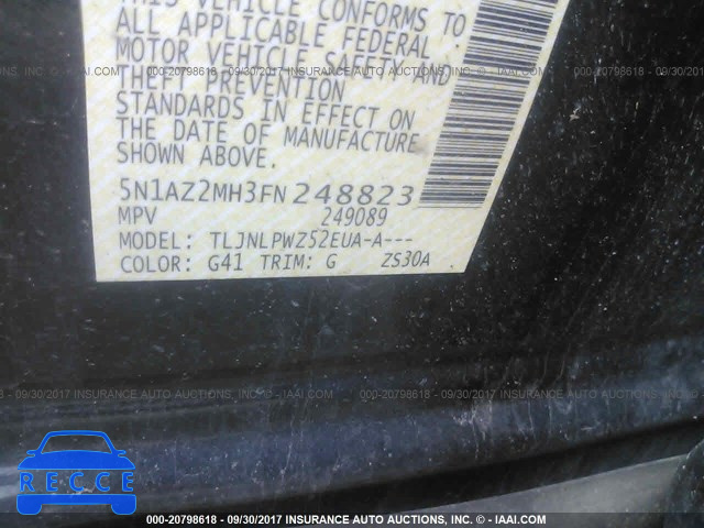 2015 Nissan Murano S/SL/SV/PLATINUM 5N1AZ2MH3FN248823 image 8