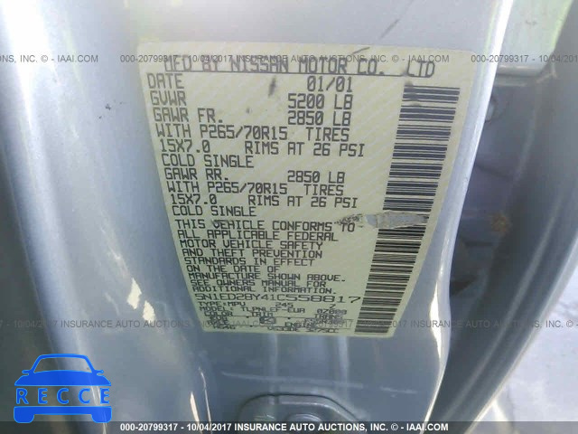 2001 Nissan Xterra XE/SE 5N1ED28Y41C558817 image 8