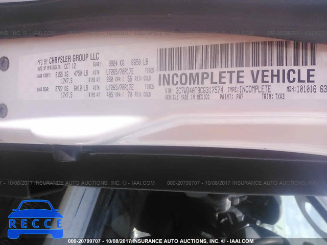 2012 Dodge RAM 2500 3C7WD4AT8CG317574 image 8