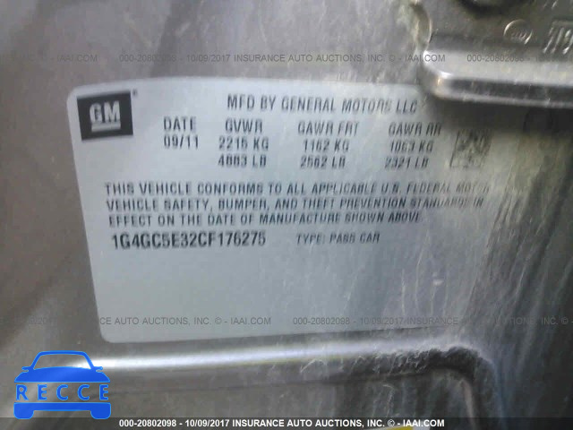 2012 Buick Lacrosse 1G4GC5E32CF176275 image 8