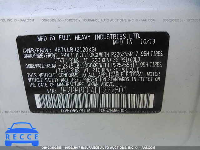 2014 Subaru Xv Crosstrek 2.0I HYBRID JF2GPBCC4EH222501 image 8