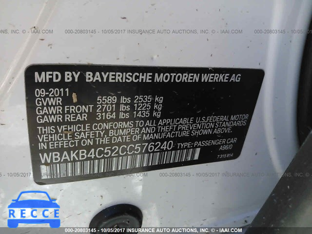 2012 BMW 740 LI WBAKB4C52CC576240 image 8