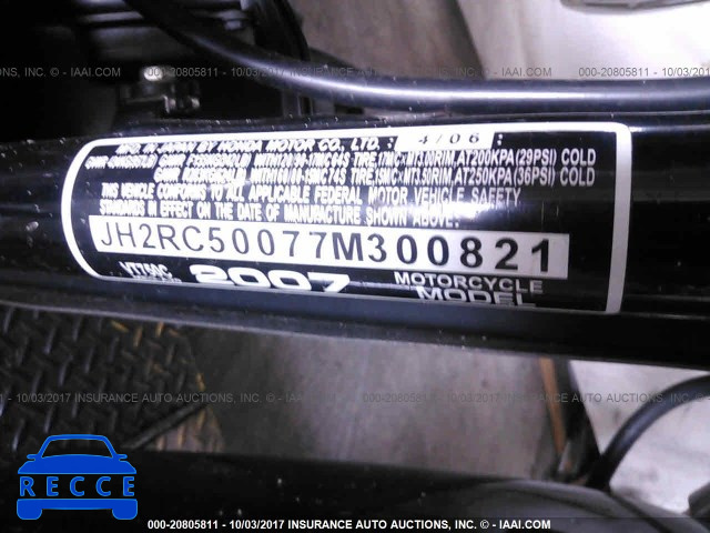 2007 Honda VT750 JH2RC50077M300821 image 9