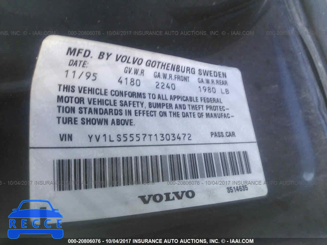 1996 Volvo 850 YV1LS5557T1303472 image 8
