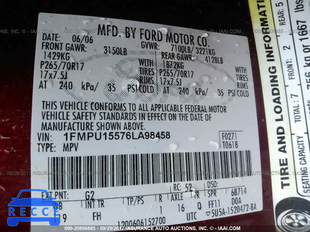 2006 Ford Expedition XLT 1FMPU15576LA98458 image 8