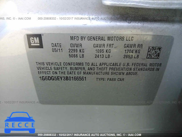 2011 Cadillac CTS LUXURY COLLECTION 1G6DG5EY3B0166561 Bild 8