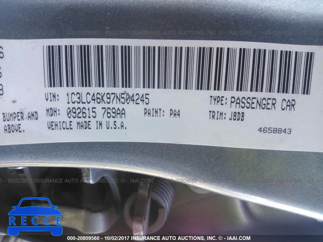 2007 CHRYSLER SEBRING 1C3LC46K97N504245 Bild 8