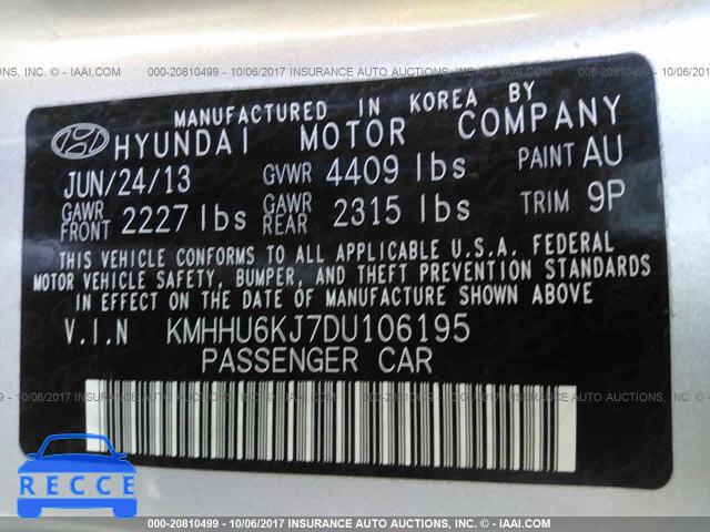 2013 Hyundai Genesis Coupe 3.8L KMHHU6KJ7DU106195 image 8