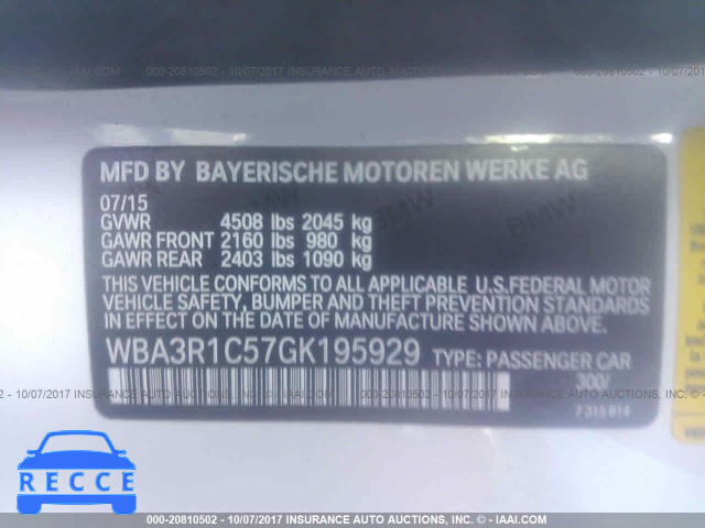 2016 BMW 435 I WBA3R1C57GK195929 Bild 8