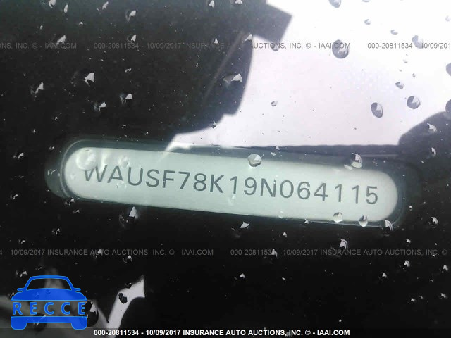 2009 Audi A4 WAUSF78K19N064115 зображення 8