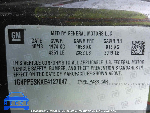 2014 Buick Verano 1G4PP5SKXE4127047 image 8