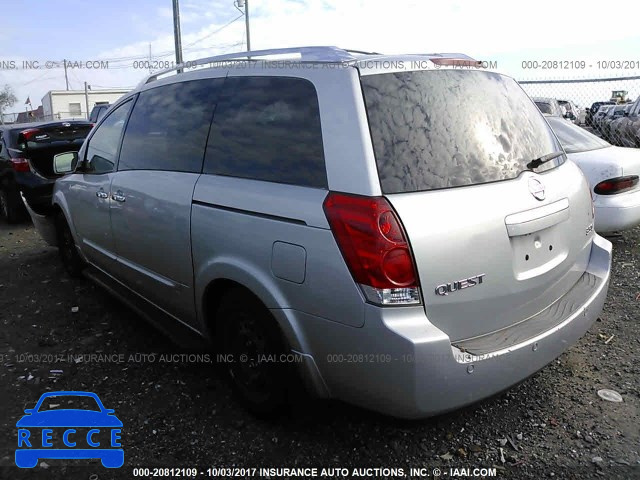 2007 Nissan Quest 5N1BV28UX7N142328 image 2