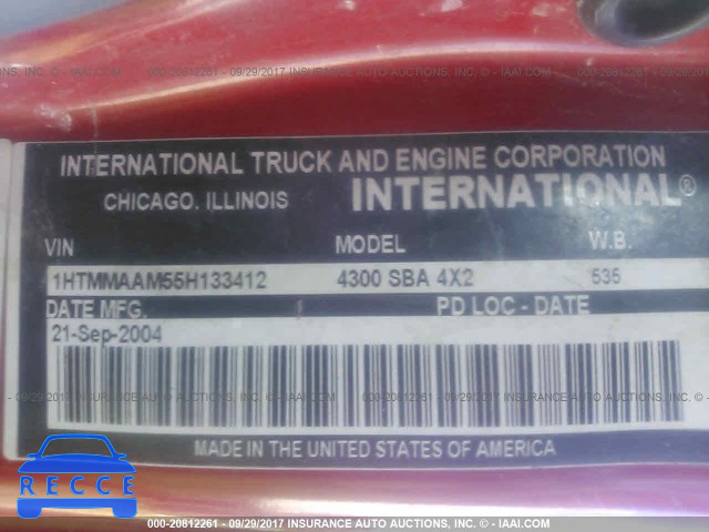 2005 INTERNATIONAL 4000 4300 1HTMMAAM55H133412 image 9