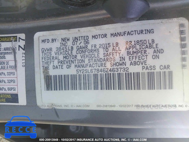 2006 Pontiac Vibe 5Y2SL67846Z463732 image 8