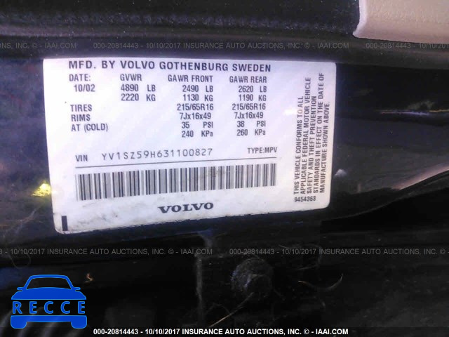 2003 Volvo XC70 YV1SZ59H631100827 image 8