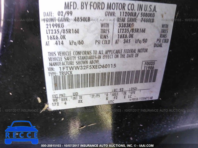 1999 Ford F350 SUPER DUTY 1FTWW32F5XED60115 image 8