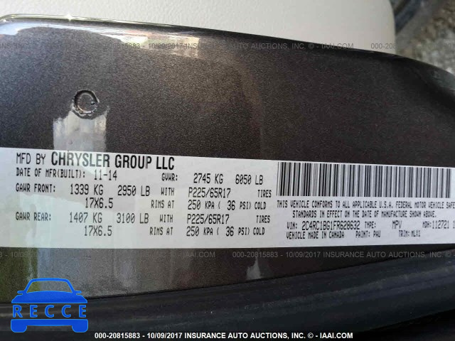 2015 Chrysler Town & Country TOURING 2C4RC1BG1FR628632 image 8