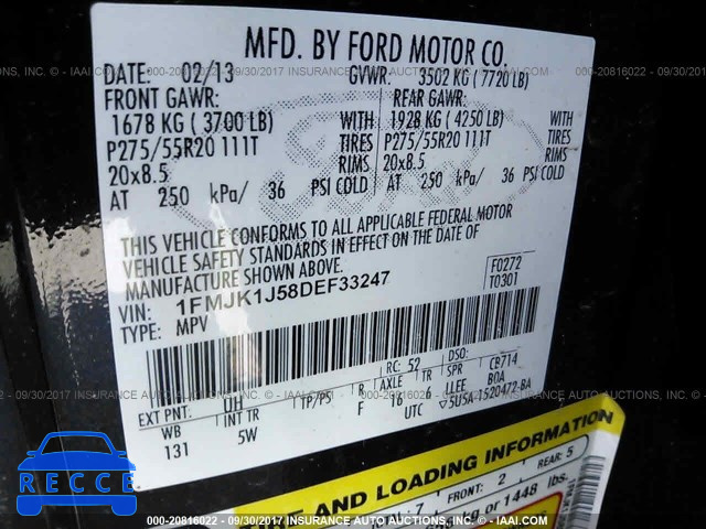 2013 Ford Expedition 1FMJK1J58DEF33247 image 8