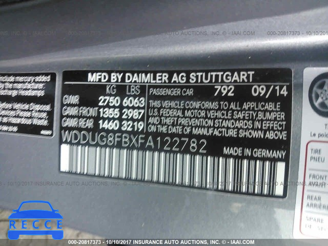 2015 Mercedes-benz S 550 4MATIC WDDUG8FBXFA122782 image 8