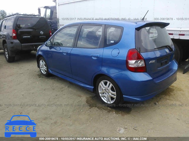 2007 HONDA FIT S JHMGD37667S050655 image 2