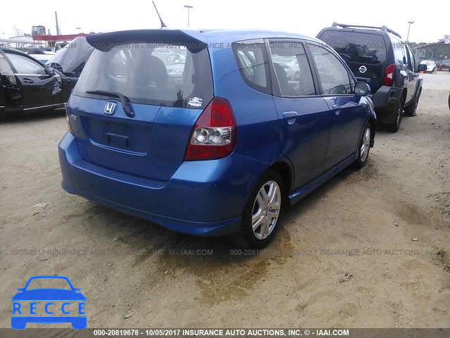 2007 HONDA FIT S JHMGD37667S050655 image 3