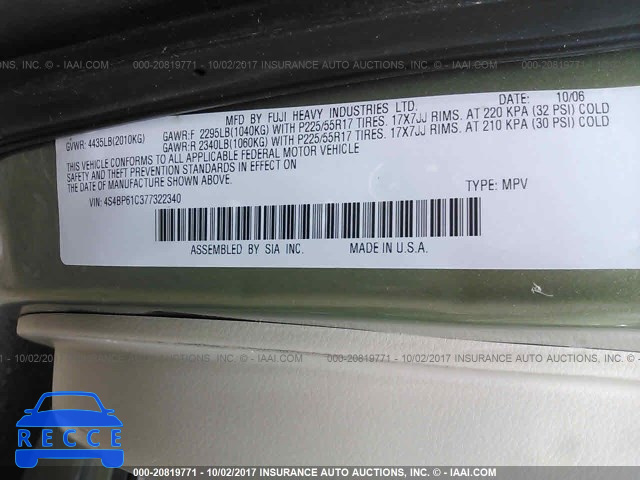 2007 SUBARU LEGACY 4S4BP61C377322340 image 8