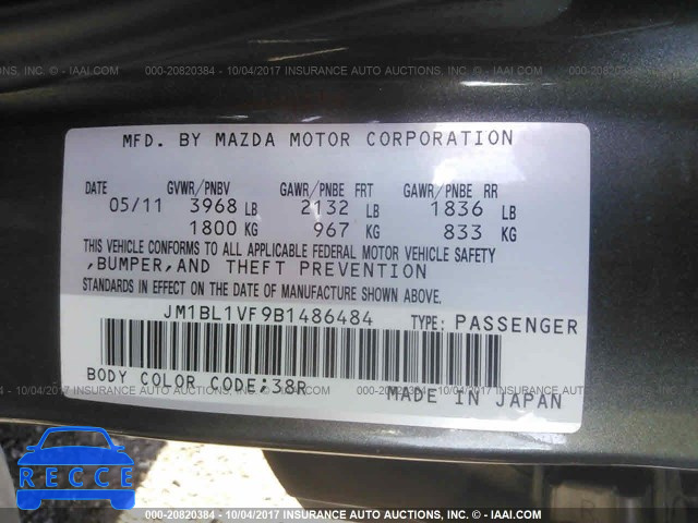 2011 Mazda 3 JM1BL1VF9B1486484 image 8