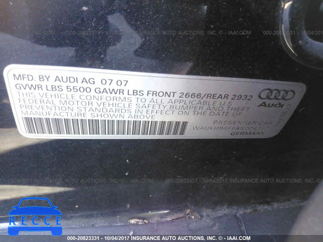 2008 Audi A6 WAUKH94F68N026117 image 8