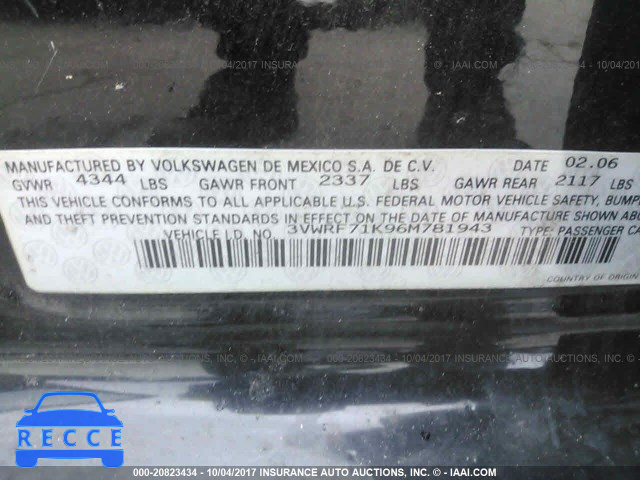 2006 Volkswagen Jetta 3VWRF71K96M781943 image 8