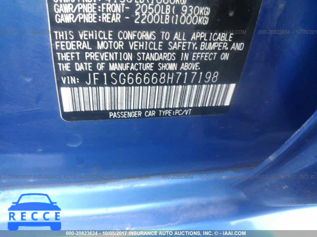 2008 Subaru Forester SPORTS 2.5X/SPORTS 2.5XT JF1SG66668H717198 image 8