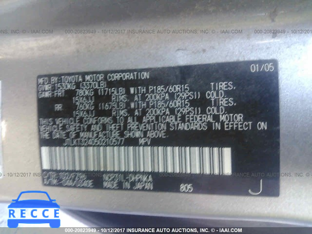 2005 TOYOTA SCION XB JTLKT324050210577 image 8