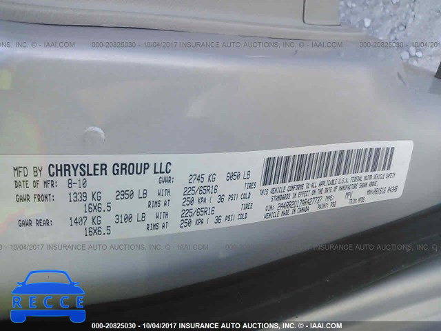 2010 CHRYSLER TOWN & COUNTRY LX 2A4RR2D17AR427737 image 8