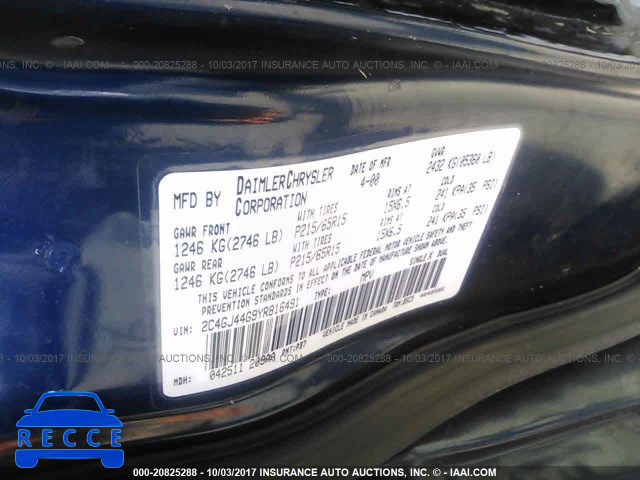 2000 Chrysler Grand Voyager SE 2C4GJ44G9YR816491 image 8