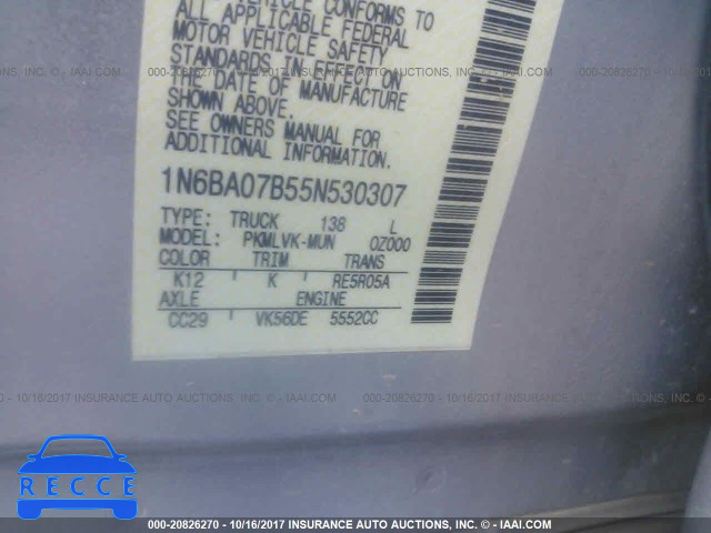 2005 Nissan Titan 1N6BA07B55N530307 image 8