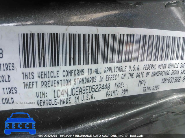 2014 Jeep Compass LATITUDE 1C4NJCEA9ED522440 image 8