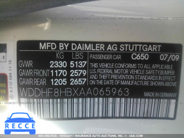 2010 Mercedes-benz E 350 4MATIC WDDHF8HBXAA065963 image 8