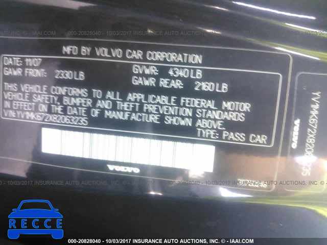 2008 Volvo C30 YV1MK672X82063235 image 8