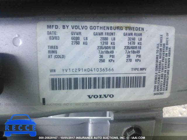 2004 Volvo XC90 T6 YV1CZ91H041036566 image 8