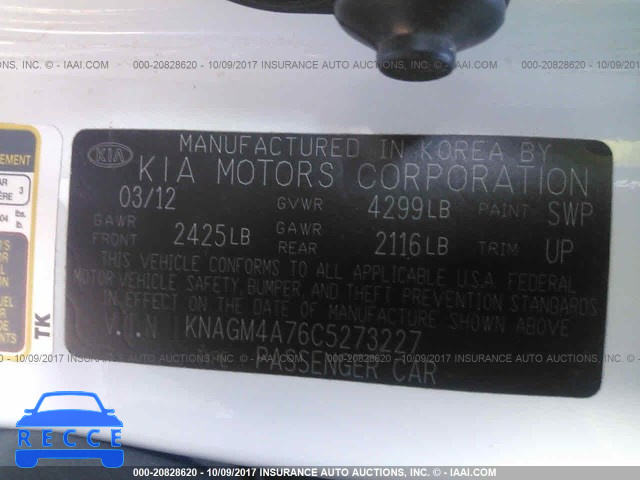 2012 KIA Optima KNAGM4A76C5273227 image 8