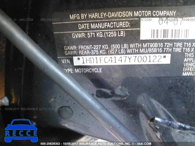 2007 Harley-davidson FLHTCUI 1HD1FC4147Y700122 зображення 9