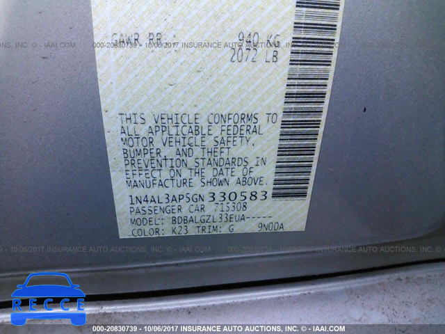 2016 Nissan Altima 1N4AL3AP5GN330583 image 8