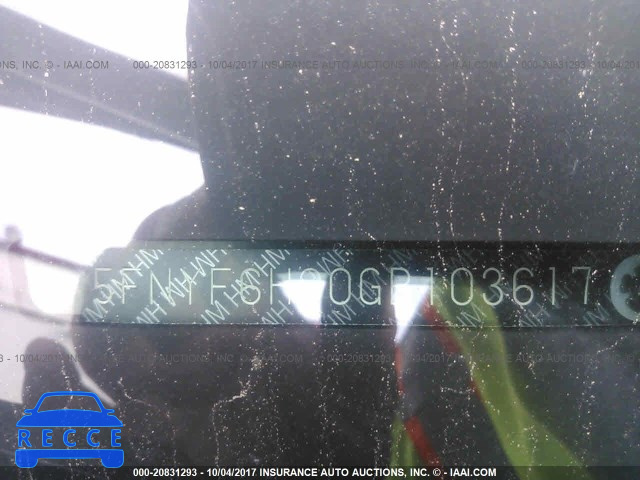 2016 Honda Pilot ELITE 5FNYF6H00GB103617 зображення 8