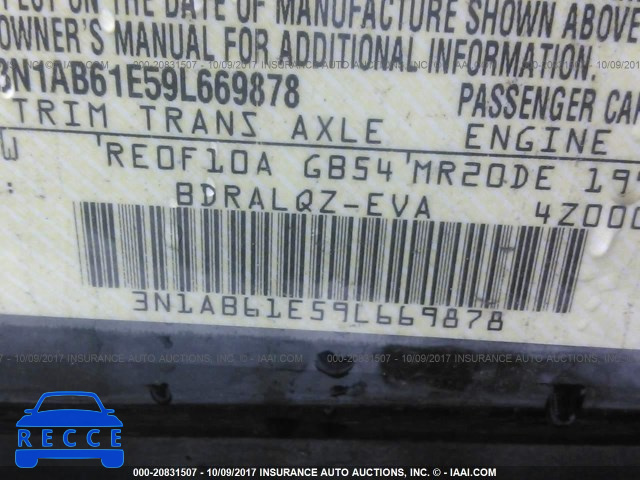 2009 Nissan Sentra 3N1AB61E59L669878 image 8