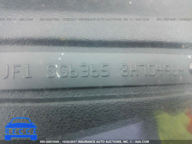 2008 SUBARU FORESTER 2.5X JF1SG63658H704964 image 8