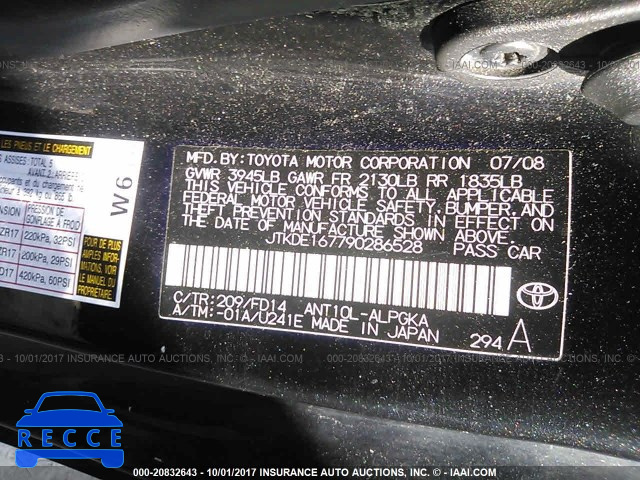 2009 Scion TC JTKDE167790286528 image 8