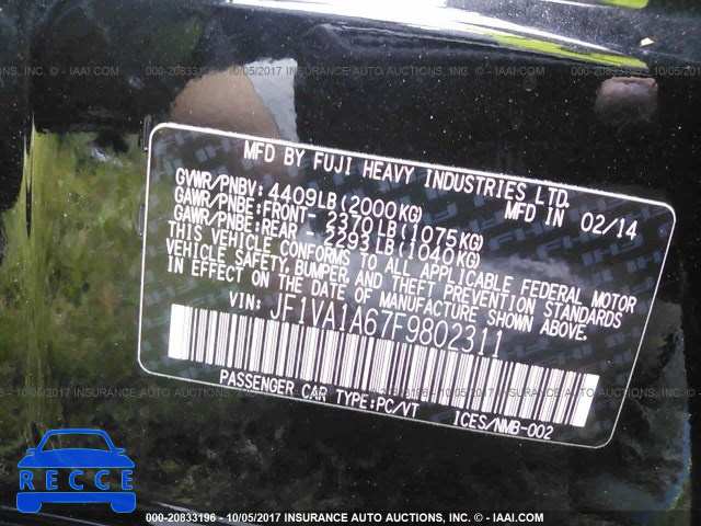 2015 Subaru WRX JF1VA1A67F9802311 image 8