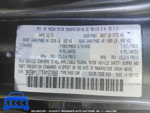 2015 Mazda 3 3MZBM1U77FM197858 image 8