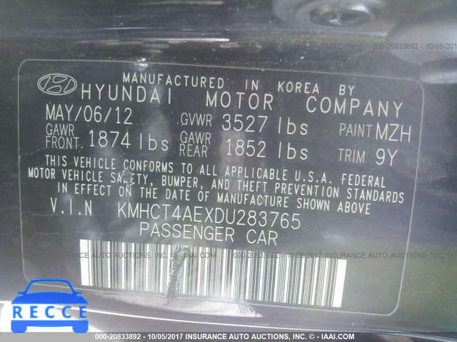 2013 Hyundai Accent KMHCT4AEXDU283765 image 8