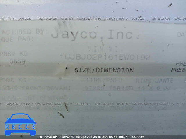 2006 JAYCO JFLGH28FKS 1UJBJ02P161EW0192 image 8