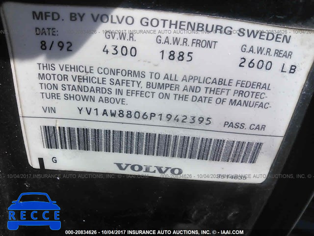 1993 Volvo 240 YV1AW8806P1942395 image 8